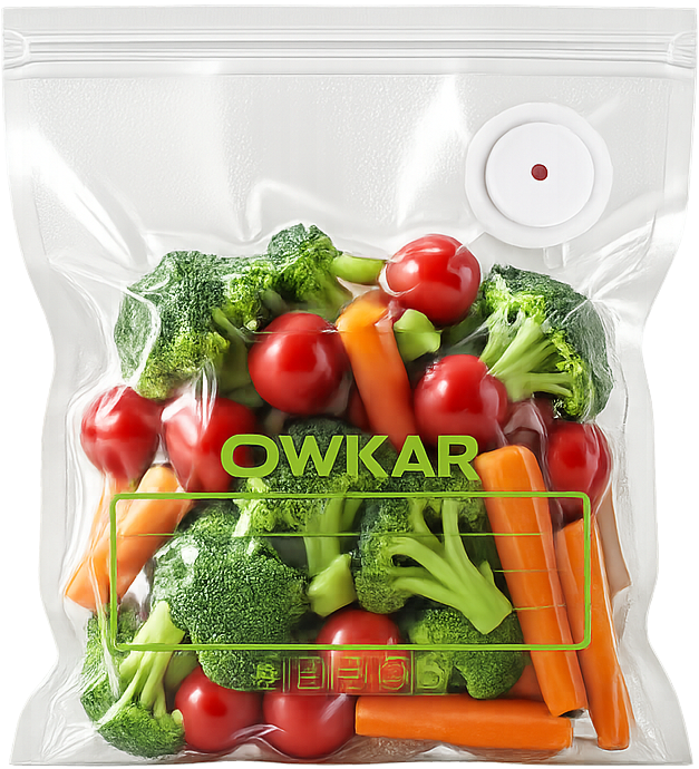 OWKAR Reusable Vacuum Bag with fresh vegetables