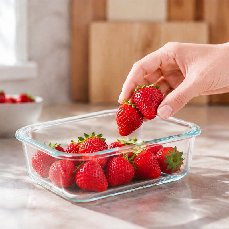 Place food into the container